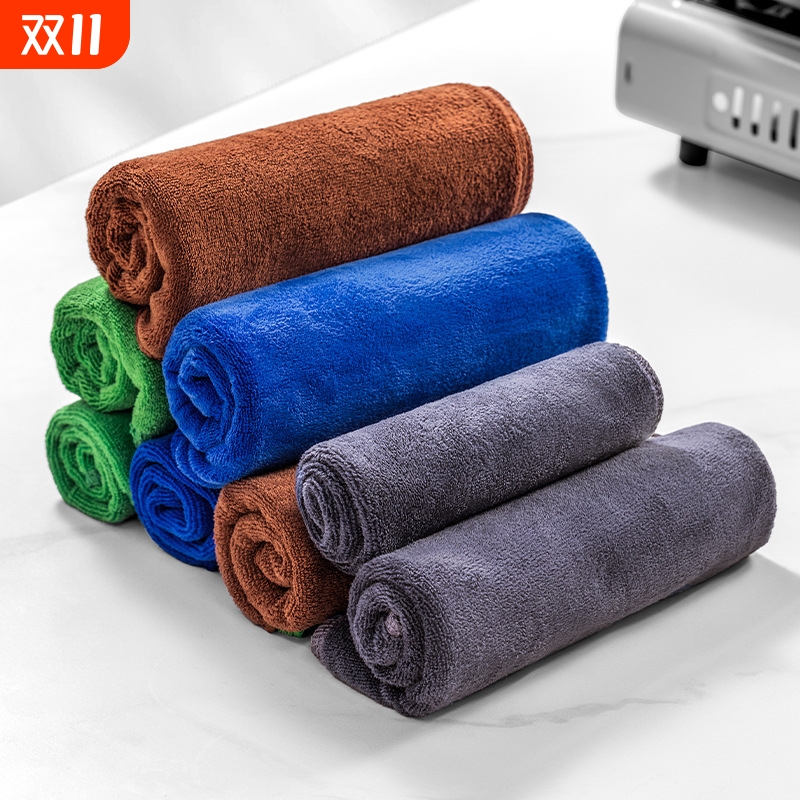 不留水痕加厚保洁专用抹布吸水擦车毛巾家用洗碗布不掉毛清洁速干