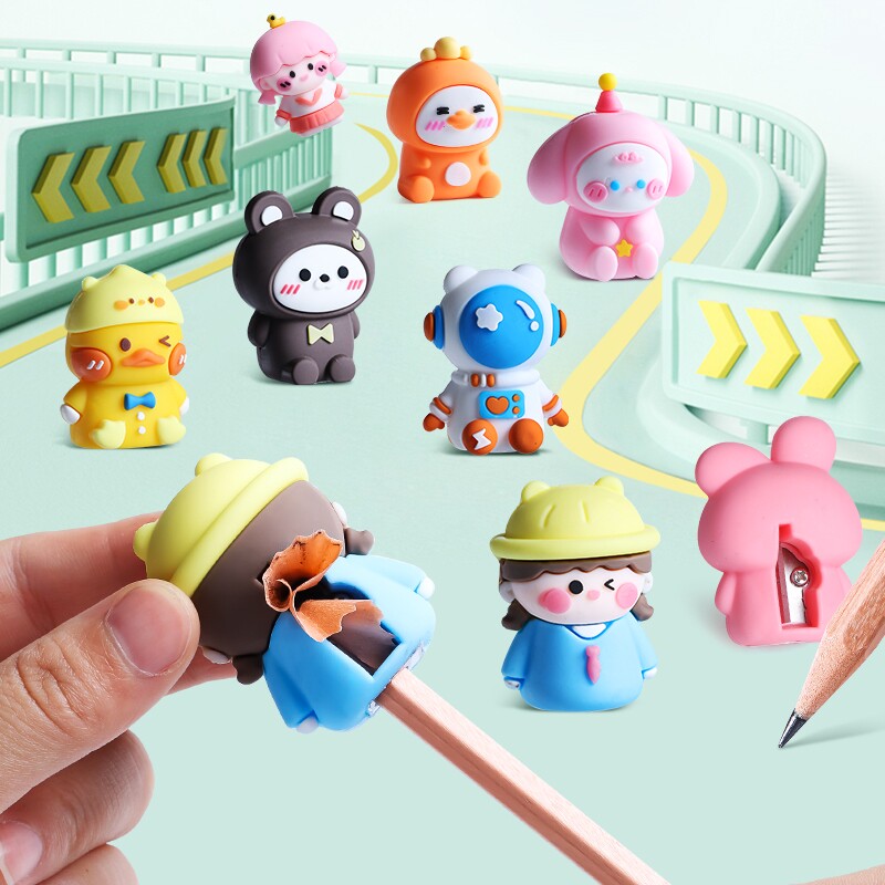 铅笔刀卷笔刀削笔刀卡通可爱儿童小学生小型便携式迷你手动削笔器小转笔刀幼儿园女孩笔刀削笔实用小巧桌面