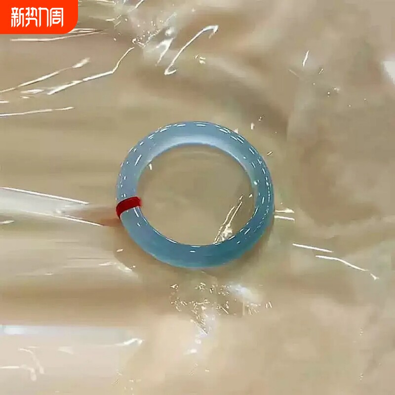 海蓝宝冰种冰透蓝手镯天空蓝玉镯子2026新款小圈口正圈少女款礼物