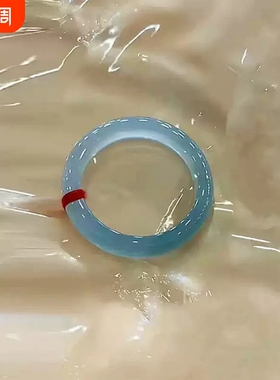 海蓝宝冰种冰透蓝手镯天空蓝玉镯子2026新款小圈口正圈少女款礼物