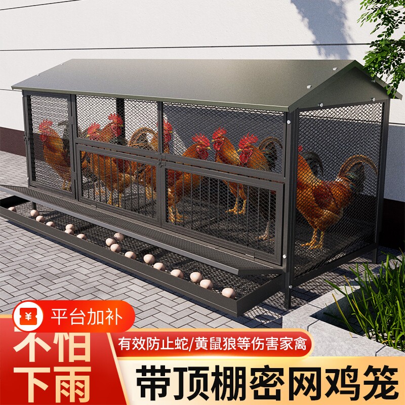 鸡笼子农村家用室外大号家禽笼养鸡场蛋鸡养殖笼加密防鼠防蛇鸡舍