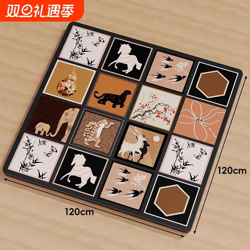 麻将桌盖板自动麻将机通用面板实木板材正方形桌板白色黑色桌面