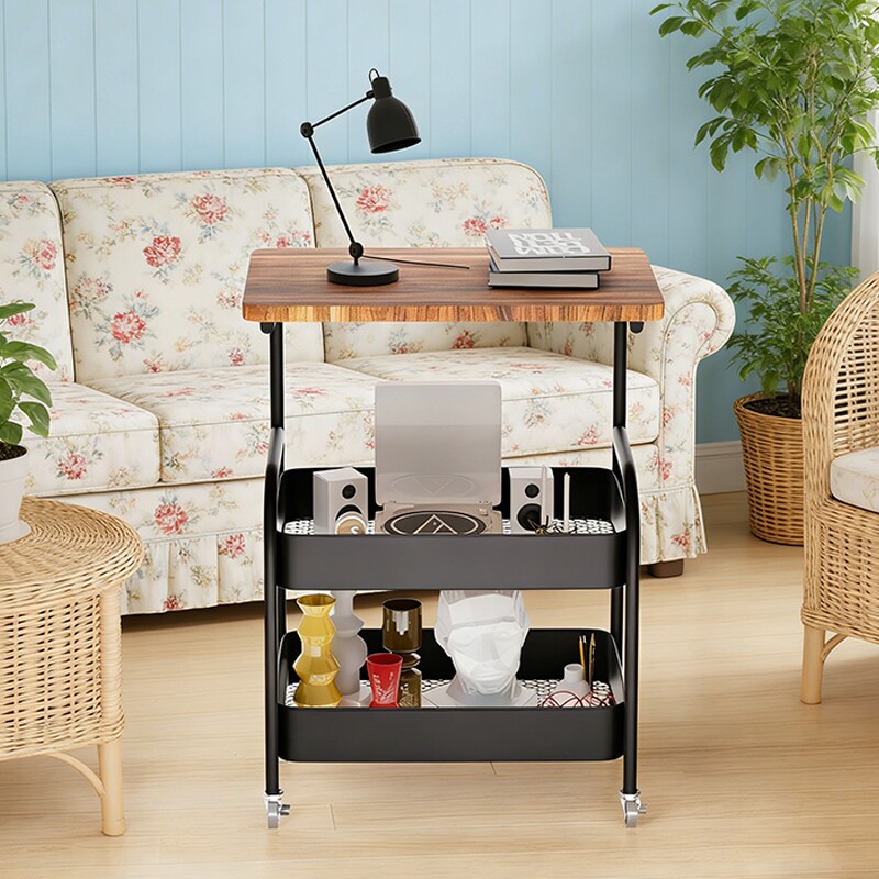 移动小推车收纳办公桌置物架床头柜客厅学生宿舍零食夹缝收纳架