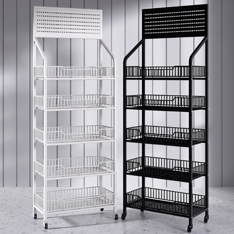 超市货架零食置物架便利店药食品展示架玩具陈列架收银台家用客厅