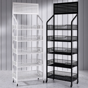 超市货架零食置物架便利店药食品展示架玩具陈列架收银台家用客厅