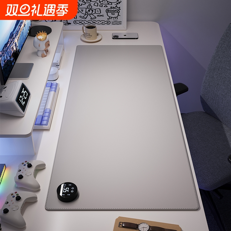 加热鼠标垫暖桌垫办公室桌面左边开关电热书桌垫发热暖手垫取暖
