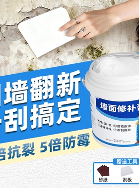 墙面修补白色防水补墙膏净味防霉反碱脱落掉皮墙体修复腻子膏家用