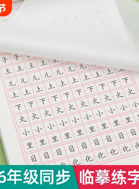 一二三年级字帖临摹小学生专用练字帖上册人教版语文同步儿童练字神器21天楷书练习写字帖生字每日一练贴钢笔笔顺硬笔笔画拼音顺序