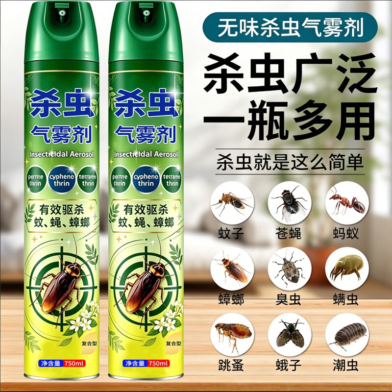 杀虫剂气雾剂家用室内灭蚊子蟑螂药驱除苍蝇蚂蚁清香型非无毒喷雾