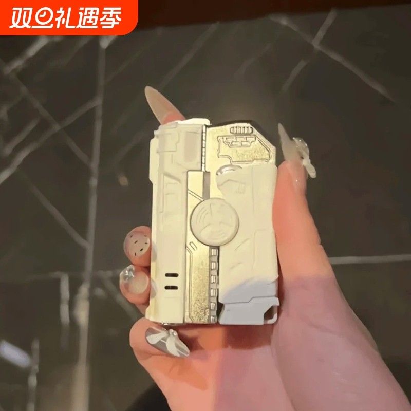 陀螺枪打火机折叠旋转解压打火机防风新款变形创意个性送男友礼物
