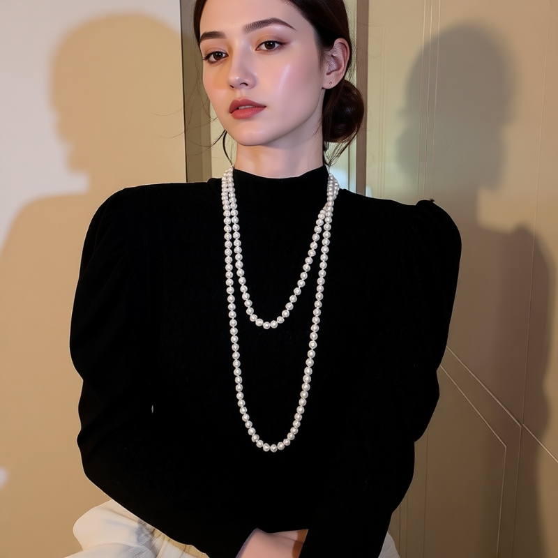 珍珠简约长款项链|超1万次加购