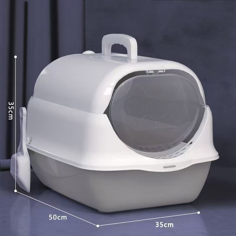 猫砂盆超大号全封闭幼猫防外溅隔臭猫屎盆猫厕所猫咪用品手提式
