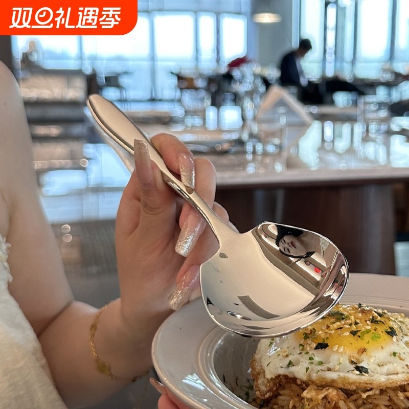 分餐勺大号家用饭勺高档长柄酒店餐厅自助服务分菜公用勺子剁鱼勺
