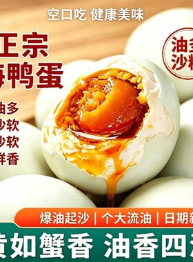 烤海鸭蛋盐蛋咸鸭蛋正宗流油整箱咸蛋黄特大烤鸭蛋即食红树林特产