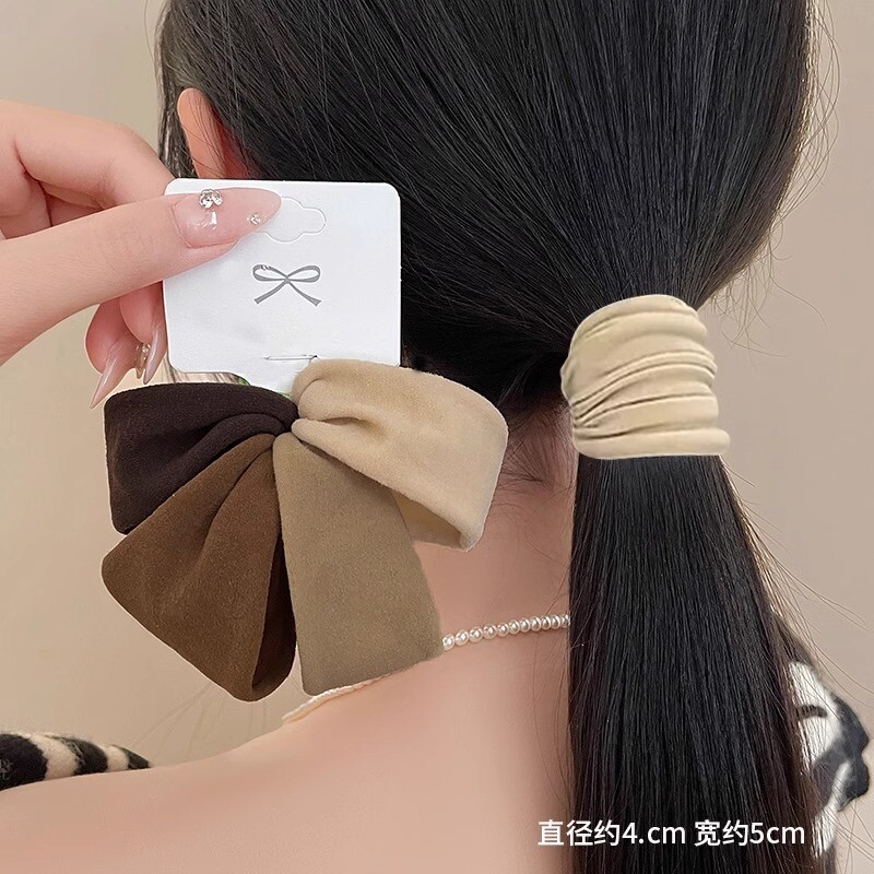 高弹力无缝面膜肌发圈头绳高马尾不塌发绳皮筋女扎头头饰高级感