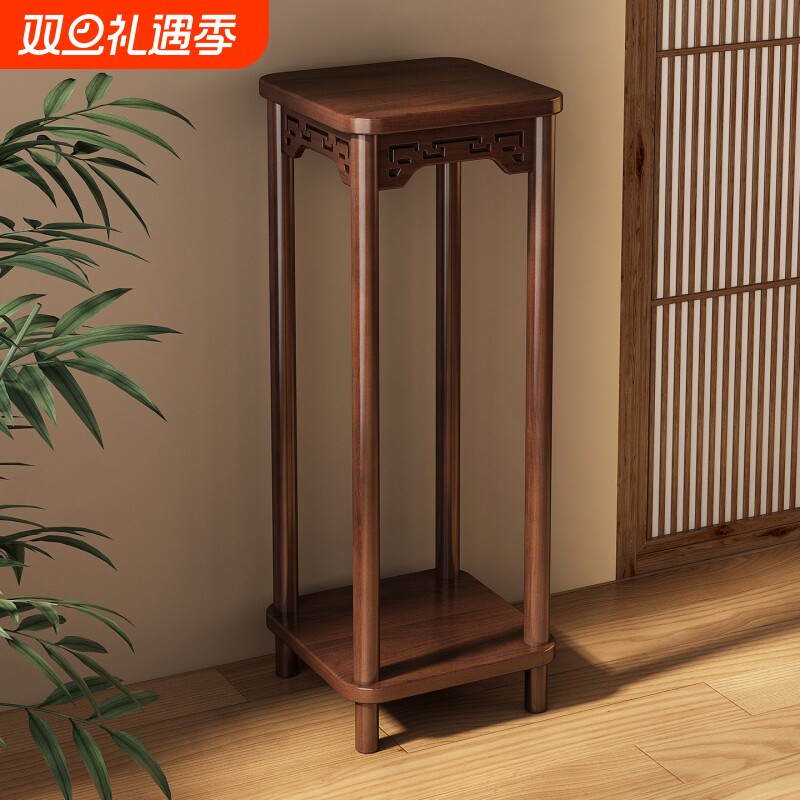 中式花架阳台置物架非实木花架子花盆架客厅落地式花台架室内多层
