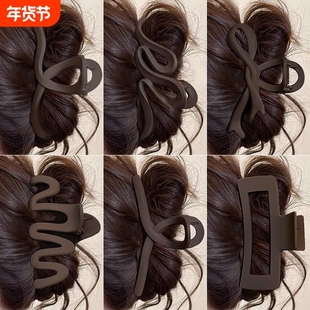 抓夹女2025年新款发夹后脑勺大号发量多鲨鱼夹子发卡头饰高级感