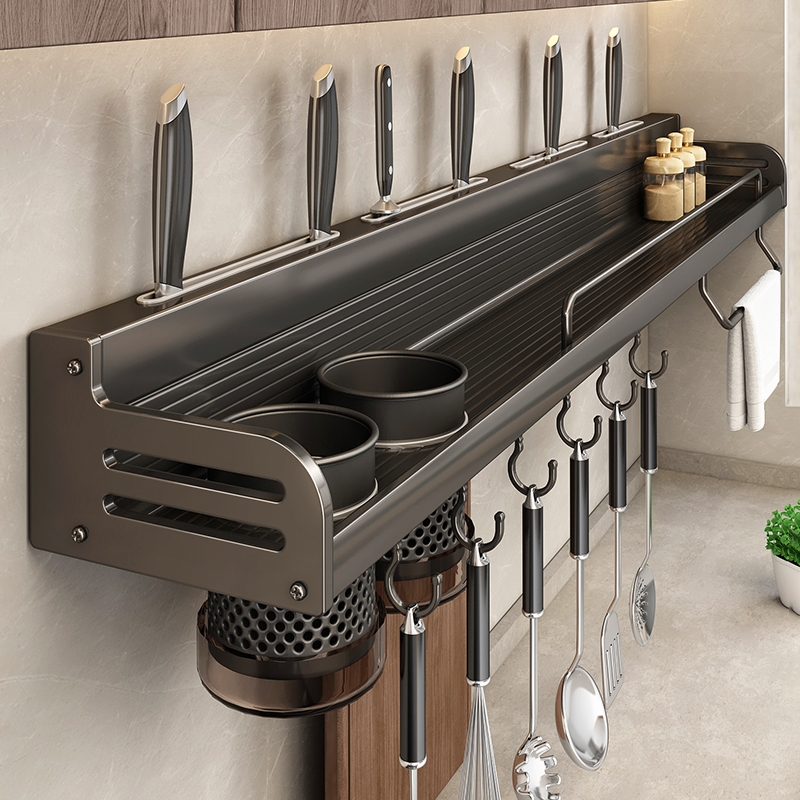 懒慢免打孔厨房置物架壁挂式收纳