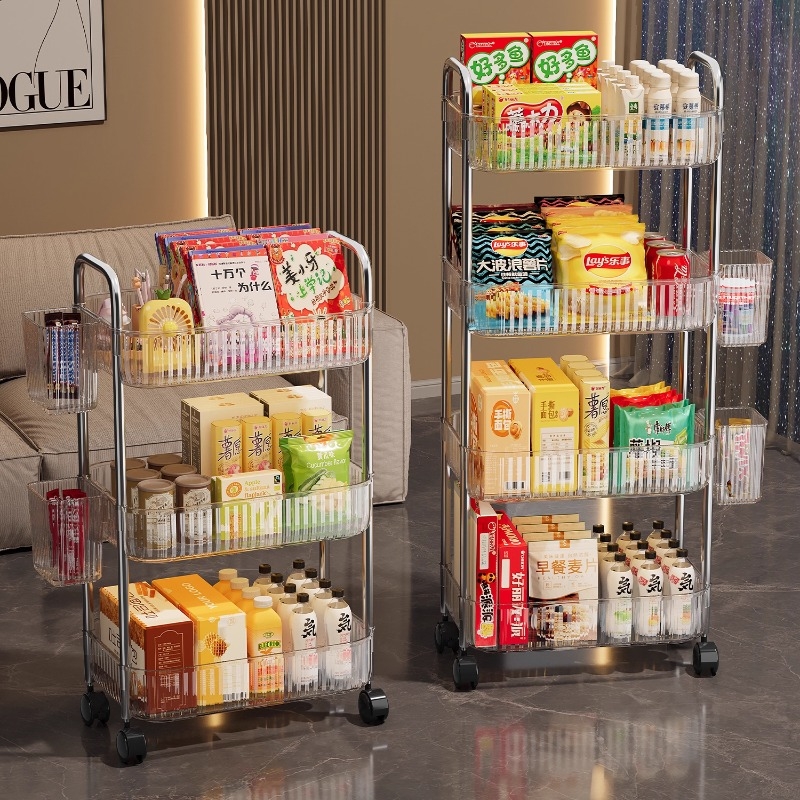 客厅零食小推车零食架置物架玩具饮料书本卧室多层落地收纳架子