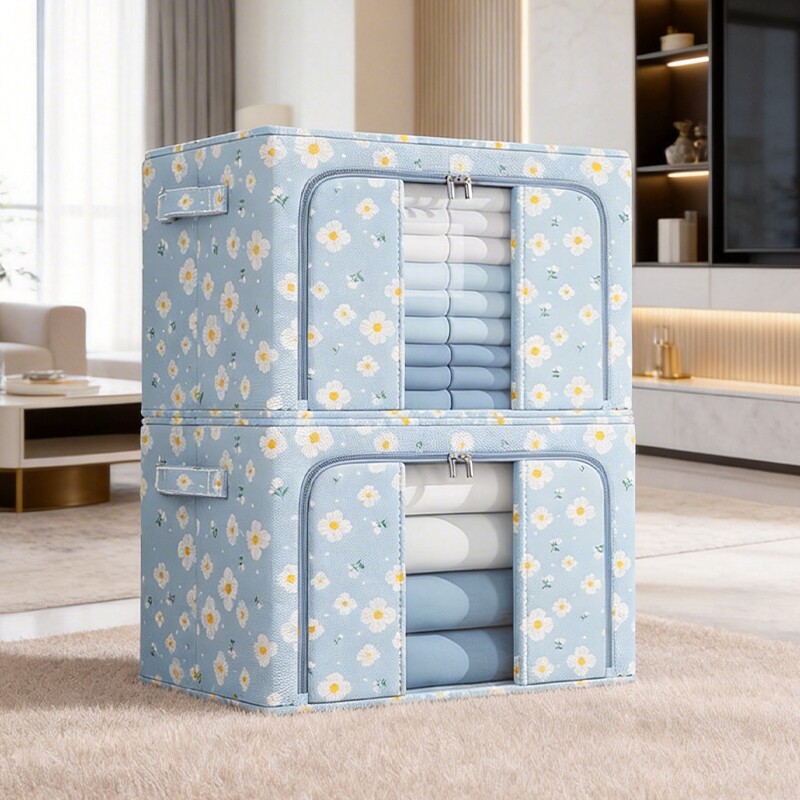 衣服收纳箱家用衣柜衣物整理盒可折叠布艺大容量牛津布储物箱棉被