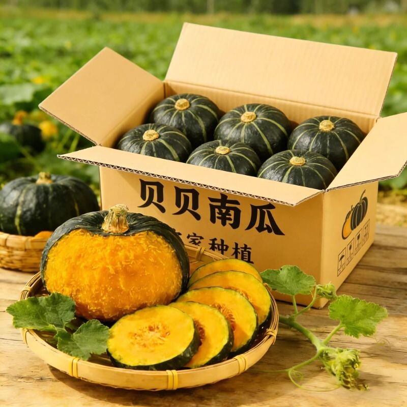 贝贝南瓜板栗小南瓜正宗板栗味婴儿辅食农家新鲜蔬菜粉糯香瓜蛋黄