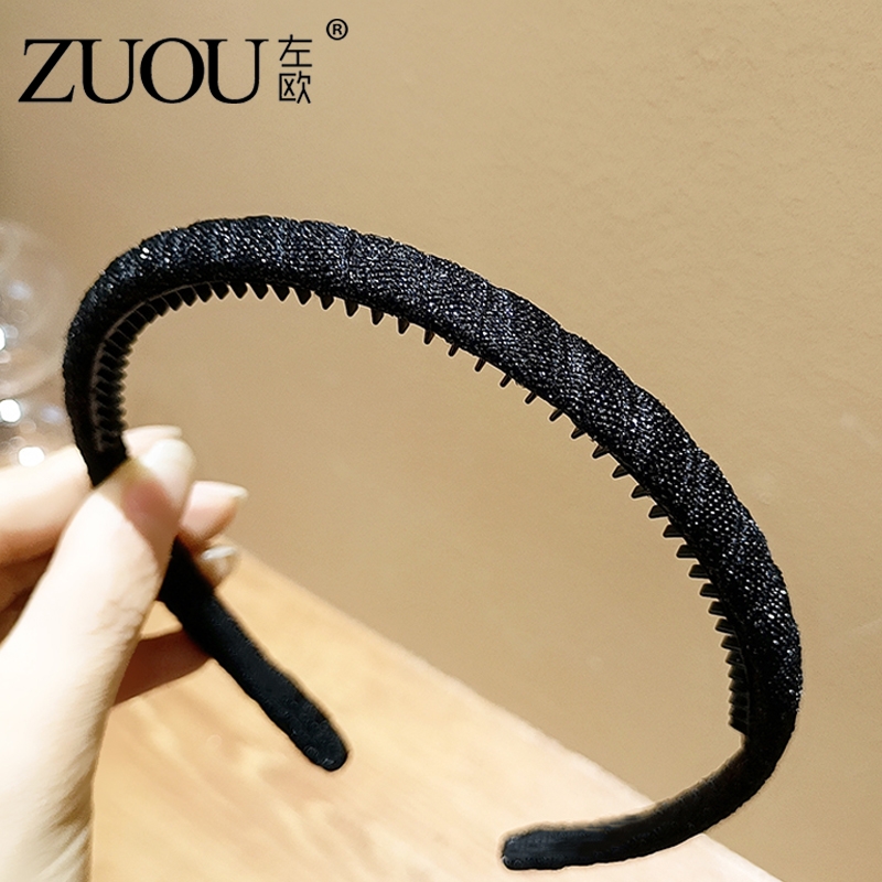 黑色发卡发箍女带齿防滑洗脸专用头箍女款高级感时尚洋气发捆头饰