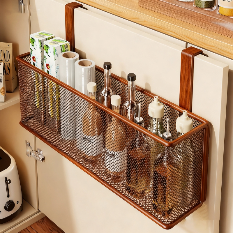 橱柜门内外侧收纳盒厨房挂篮