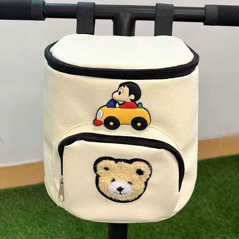 电动车前置挂物包可爱卡通自行车溜娃车挂袋多功能储物防水收纳包