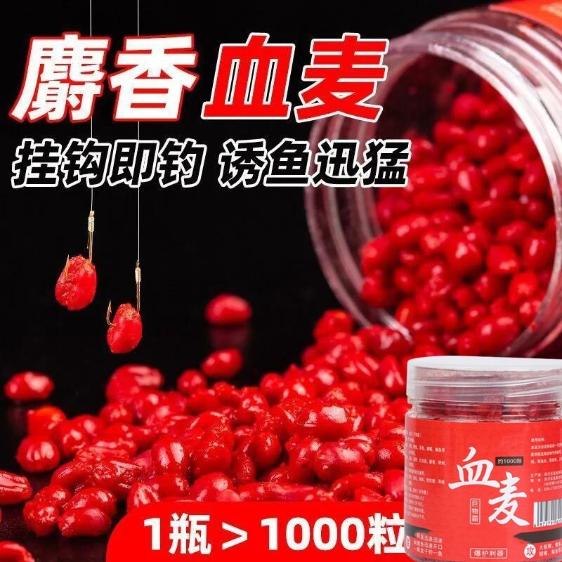 钓鱼麦子麝香鱼饵颗粒饵料挂钩野钓窝料酒米鲫鱼鲤鱼草鱼打窝玉米