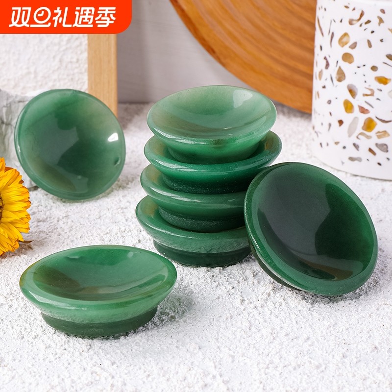 天然水晶东陵玉小碗矿石打磨消磁碗烟灰缸家居桌面装饰工艺品摆件