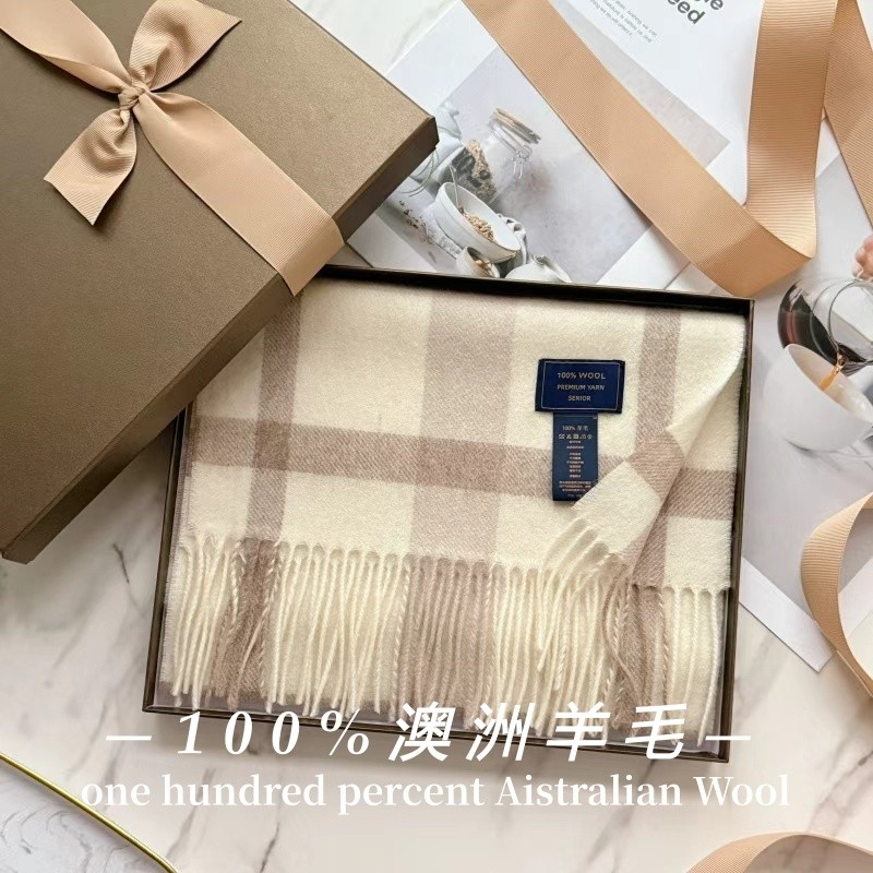 围巾女100%澳洲wool纯羊毛冬季高级感2025新款围脖生日礼
