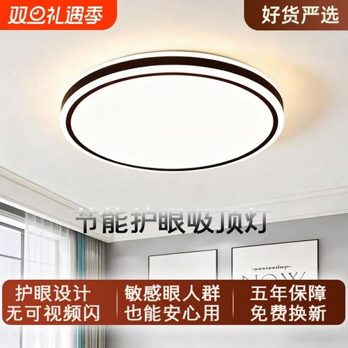 LED吸顶灯长方形客厅简约现代卧室阳台灯餐厅家用圆形灯节能护眼