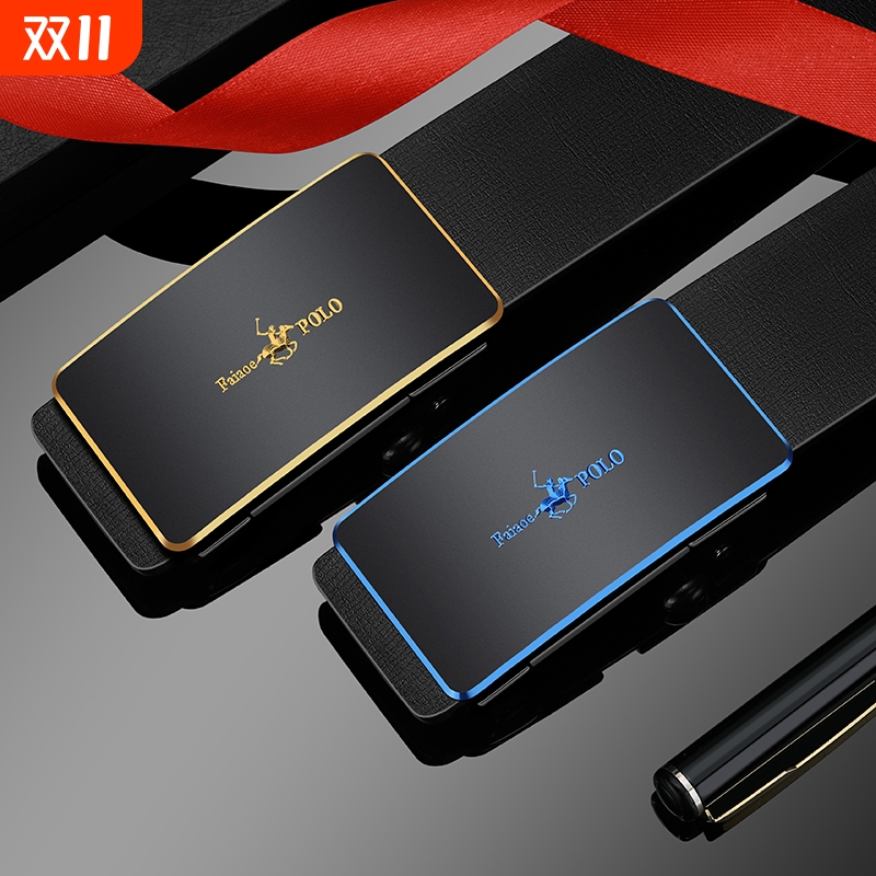 保罗高档轻奢男士皮带真牛皮