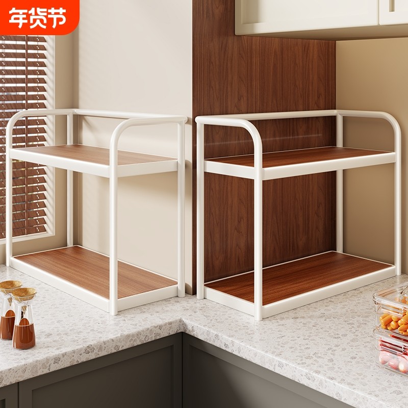 厨房调料品置物架台面双层储物分类架多功能调味料油盐酱醋收纳架
