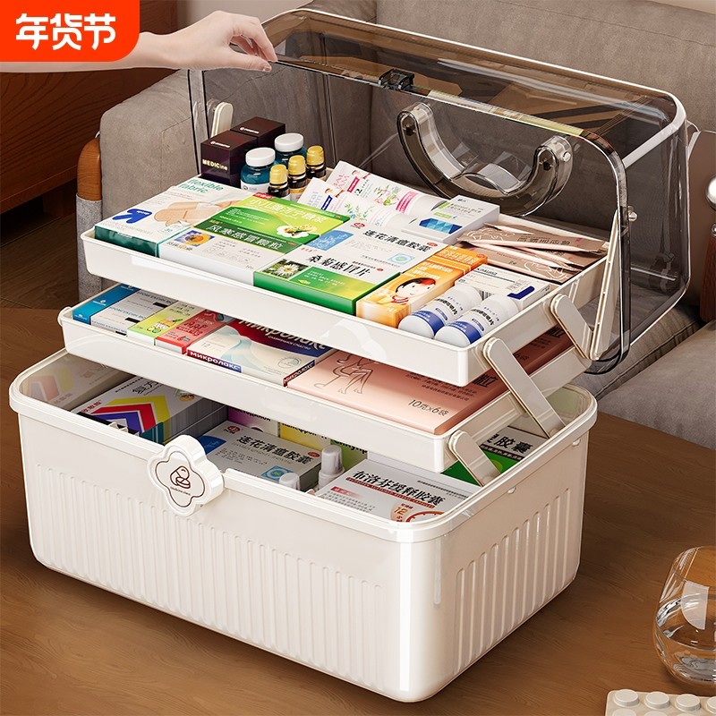 药箱家庭装大号医药箱家用药品收纳盒药物医疗大容量装药手提急救