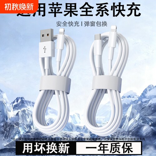 弎希 快充数据线usb接口充电线30W适用苹果iPhone14promax13手机8p11pro器20W线12车载iPad平板15闪充c加长xr