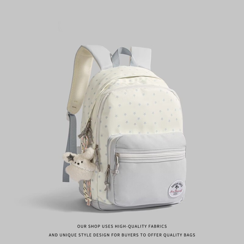 学院风书包初中女生高中大学生高颜值小学生减负双肩背包绿色蓝色