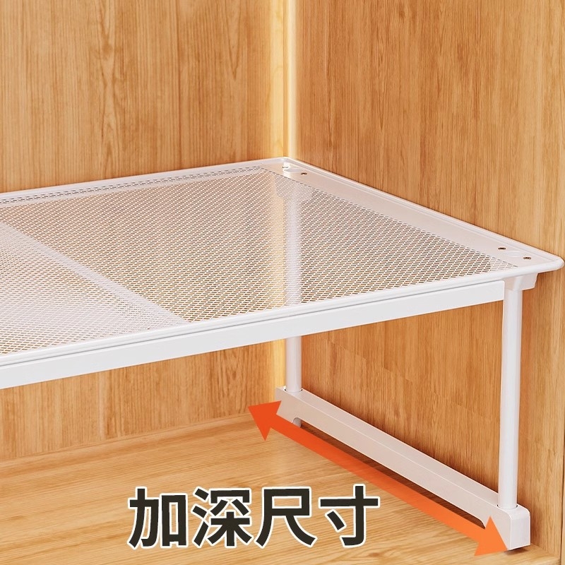 衣柜分层隔板可伸缩柜子隔断橱柜收纳鞋柜置物架空间利用神器衣物