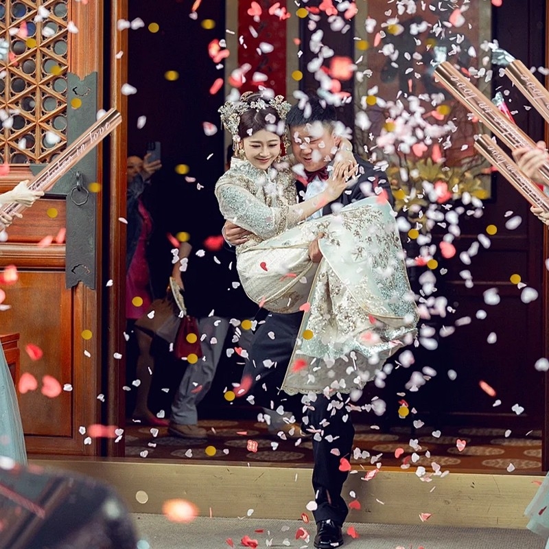 结婚礼炮礼花筒花瓣雨喷花筒手持彩带礼筒炮婚礼用品大全星河璀璨