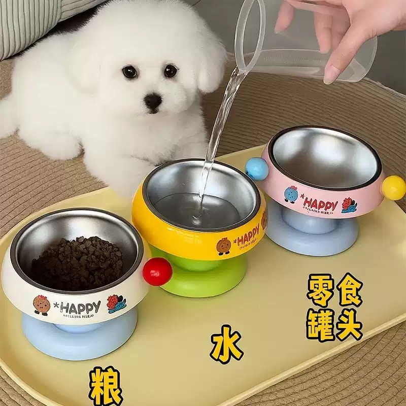 高颜值多巴胺狗盆狗碗宠物猫咪饭碗水碗不锈钢盆防滑保护颈椎猫碗,宠物/宠物食品及用品,猫狗碗/慢食碗,淘宝优惠券,粉丝福利购,淘宝优惠卷