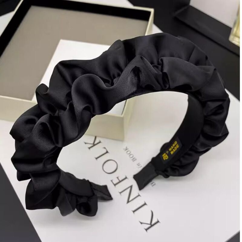 日本发箍女款高级感洋气时尚高颅顶港风洗脸头箍发卡2026褶皱精致