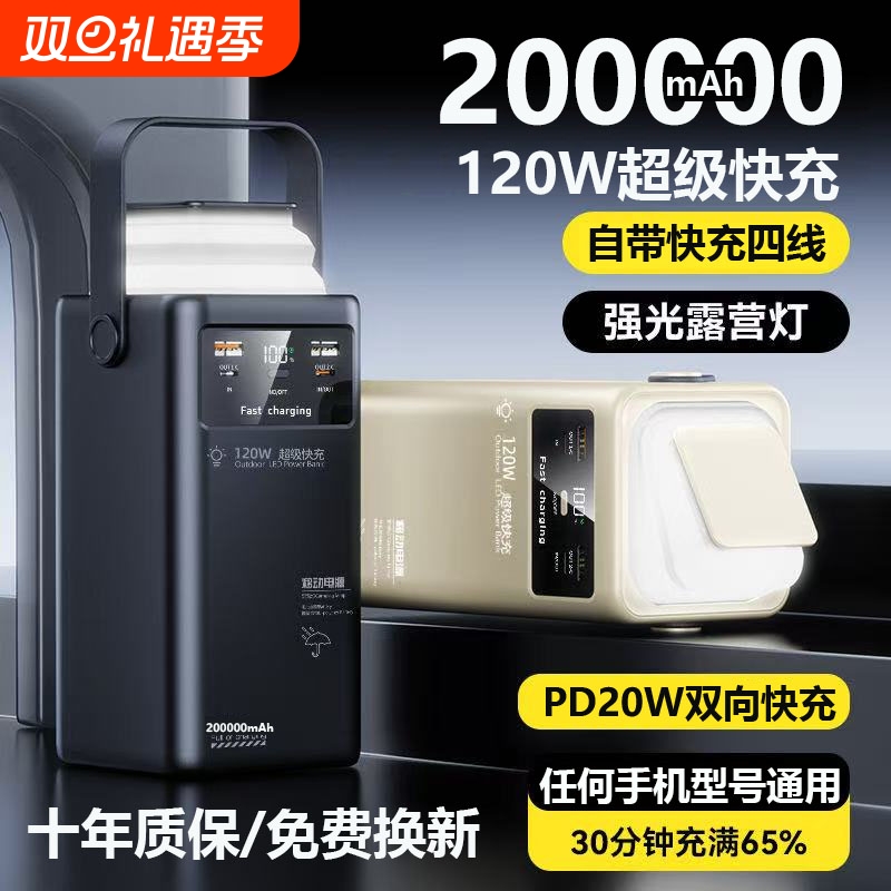 【新国标3C认证】2026新款充电宝/户外电源/多台设备超级快充/超大容量/移动电源