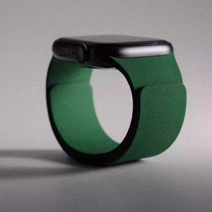 适用苹果S11手表iwatch10表带applewatch9磁吸S8硅胶S10新款Ultra男极简风荔枝纹硅胶通用华为FIT43小米9Pro