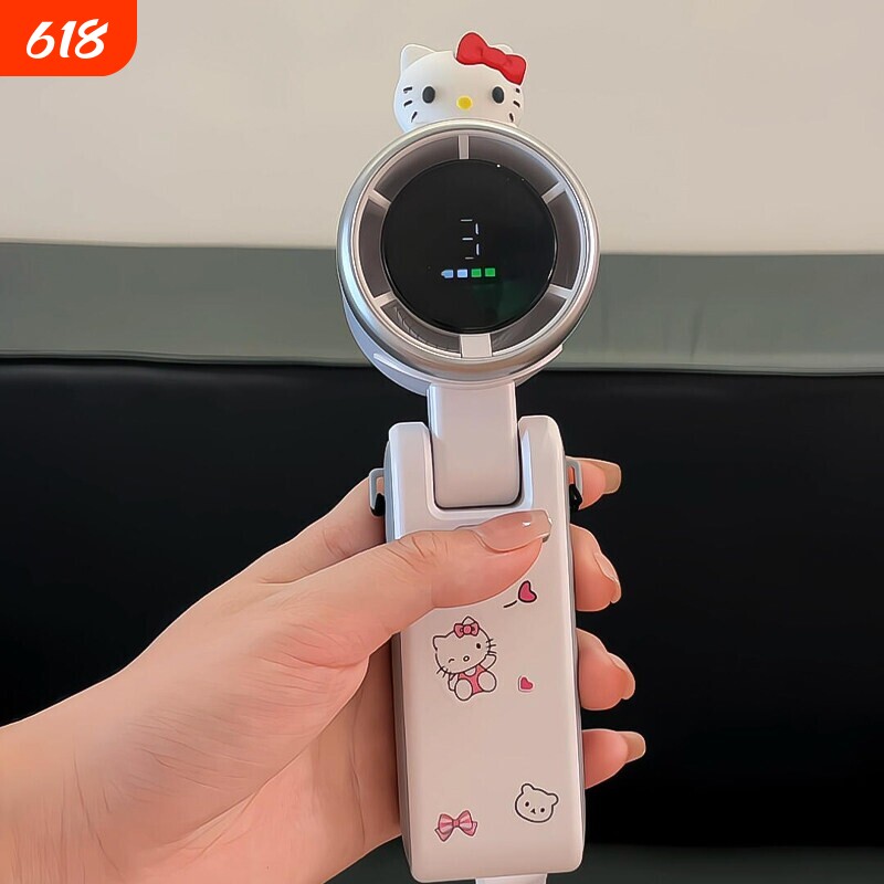 手持小风扇风扇化妆吹脸凉感宝宝吹饭吹辅食便携式随身折叠挂脖kt