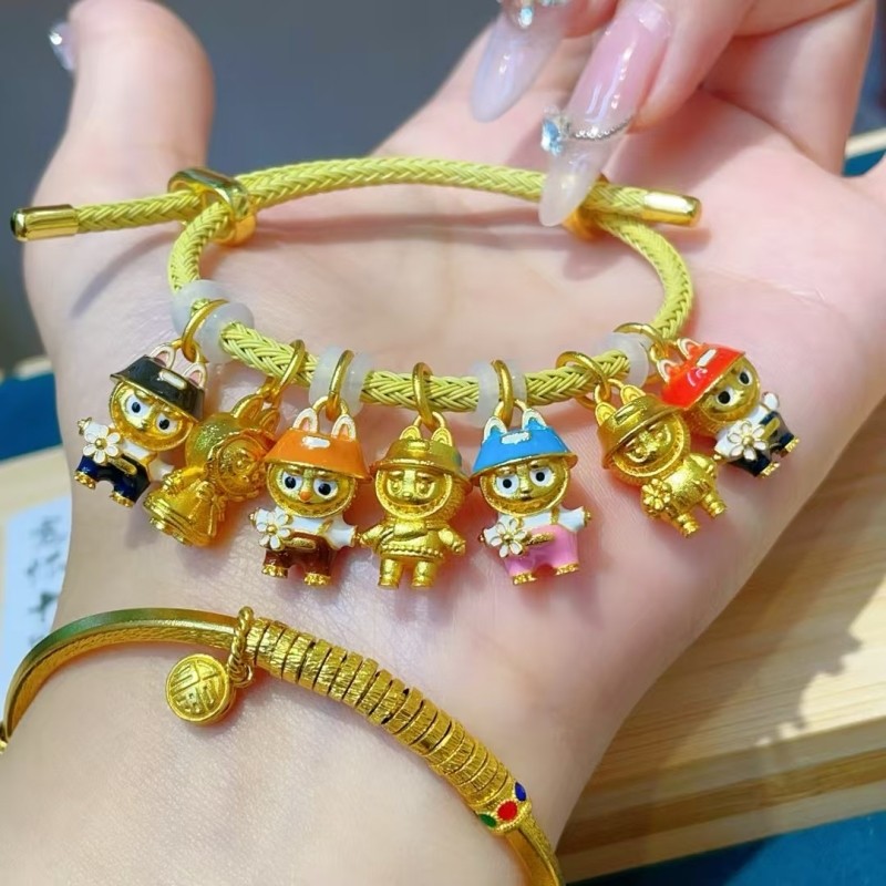 VZZS沙金手工la布布吊坠手链项链卡通DIY饰品配件编绳