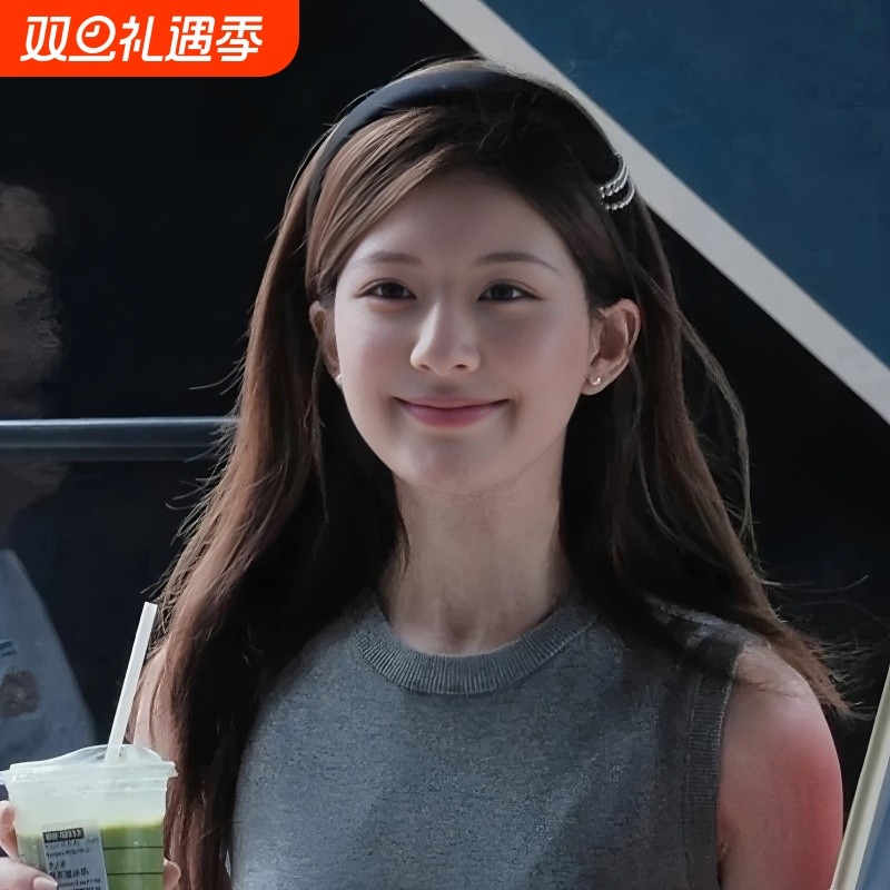 赵露思同款珍珠发箍女2025新款高颅顶日常外戴头箍高级感发卡发饰