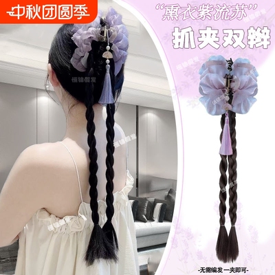 扎染蝴蝶结抓夹马尾辫子拳击辫