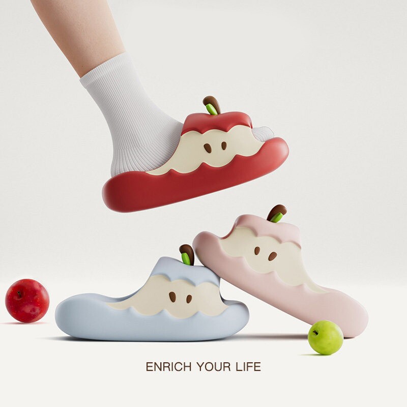 粉蓝鸳鸯苹果拖鞋女夏季可爱居家防滑洗澡用女款凉拖外穿