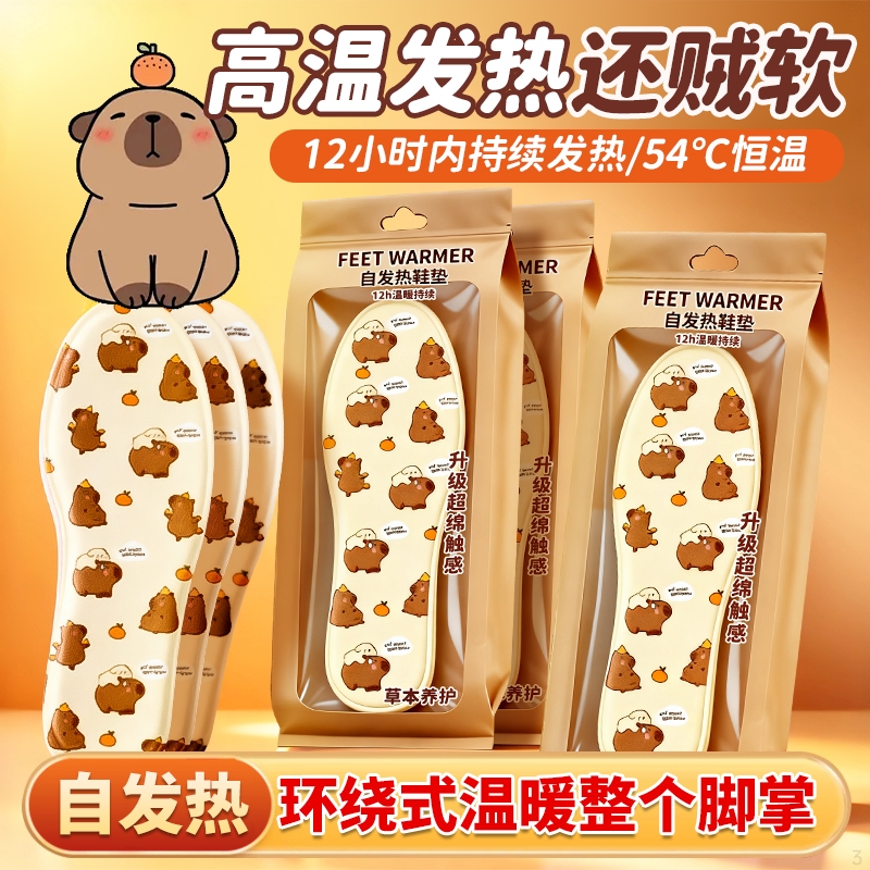 自发热鞋垫暖脚贴神器冬天暖足贴女脚底一次性加热暖宝宝冬季充电