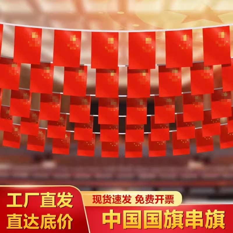 国旗串旗小红旗国庆装饰品